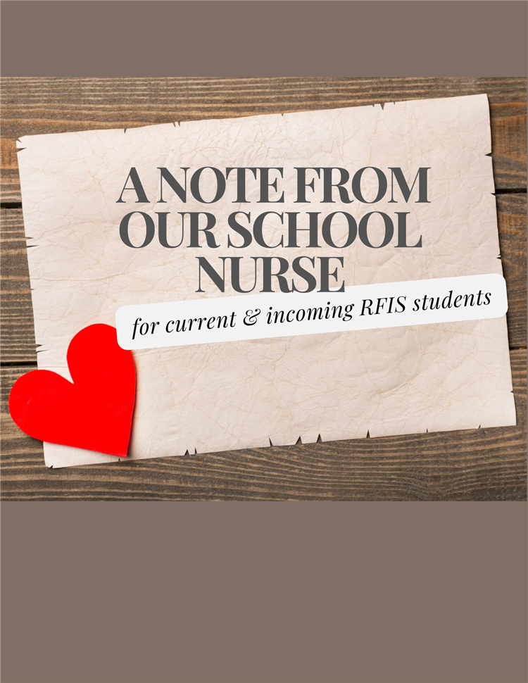  A note from our school nurse